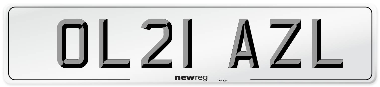 OL21 AZL Number Plate from New Reg